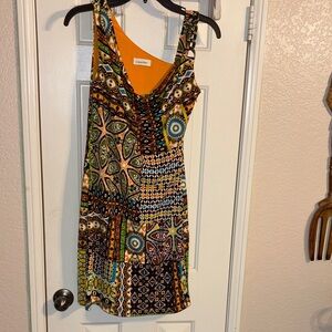 Calvin Klein Geometric Print Dress M, EUC